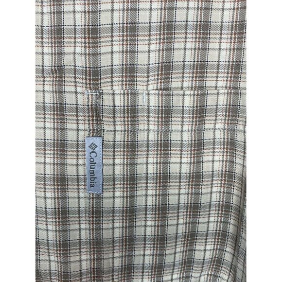 Columbia Long Sleeve Button Down XL Brown Plaid - Picture 2 of 3